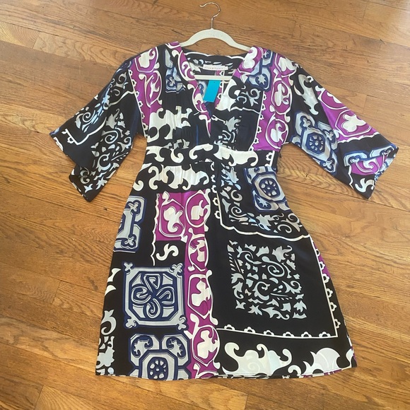 Alice & Trixie v-neck silk dress - size s - Picture 3 of 8